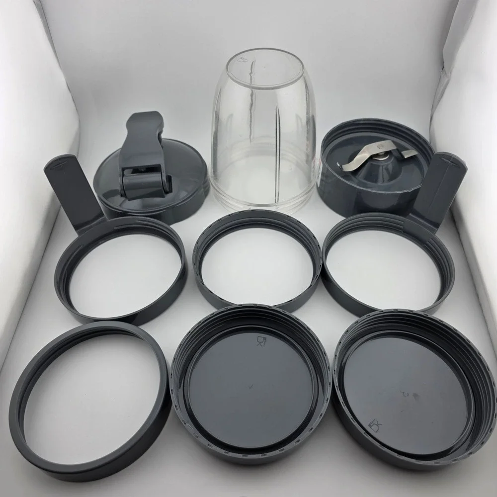 Nutribullet 9 Piece‎ Replacement Parts Set for 600W 900W Models Cup Lids Blade